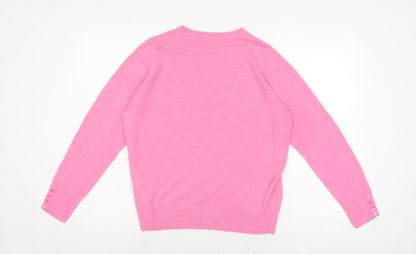 Womens UK Size 14 Marks and Spencer Pink Pullover Jumper