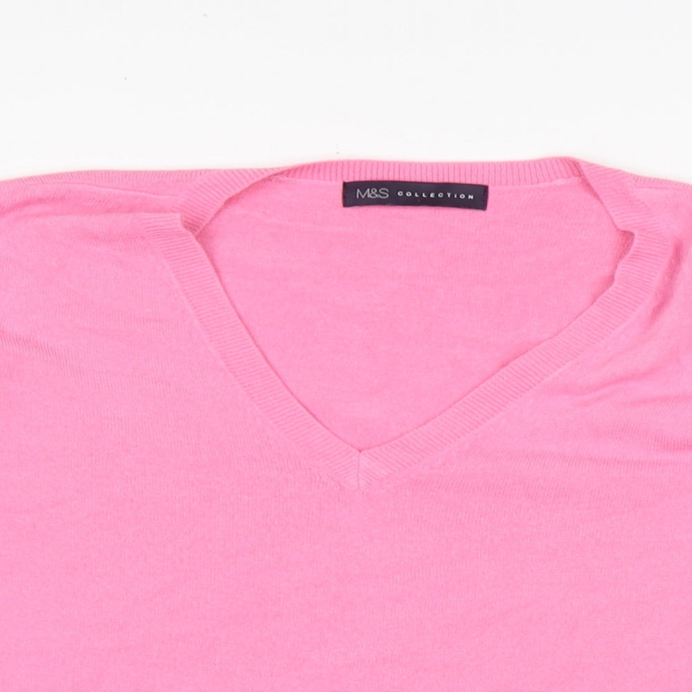 Womens UK Size 14 Marks and Spencer Pink Pullover Jumper