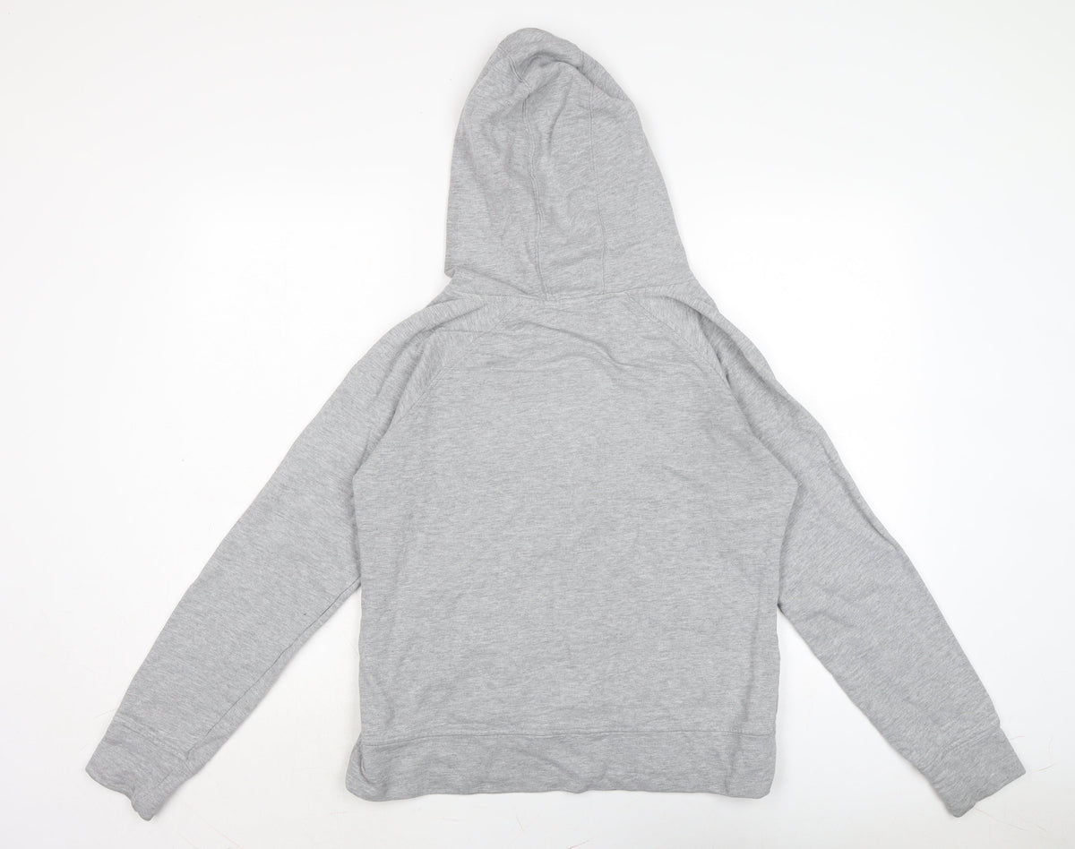 Next Womens Grey Houndstooth Cotton Pullover Hoodie Size 12