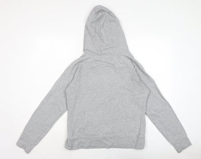 Next Womens Grey Houndstooth Cotton Pullover Hoodie Size 12