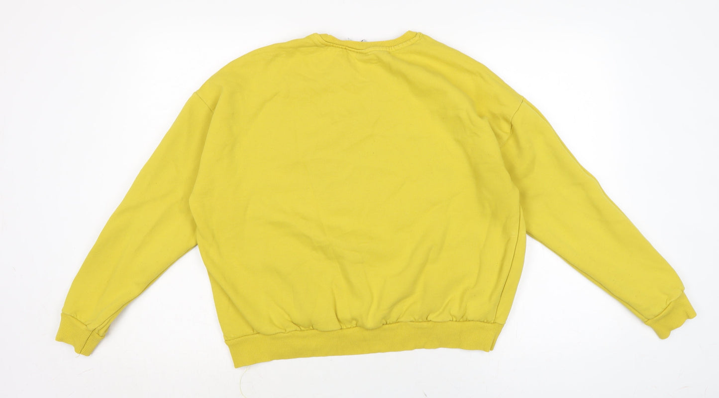 Womens UK Size L Disney Yellow Pullover Sweatshirt