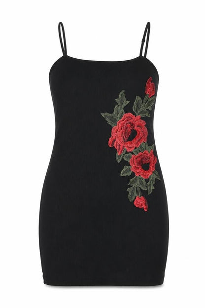 ASOS Womens Black Floral Viscose Mini Size 14 Square Neck Pullover