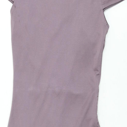 Fashion Nova Womens Purple Polyester Bodycon Size XS V-Neck Pullover