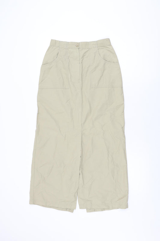 NEXT Womens Beige Cotton Straight & Pencil Skirt Size 10 Zip