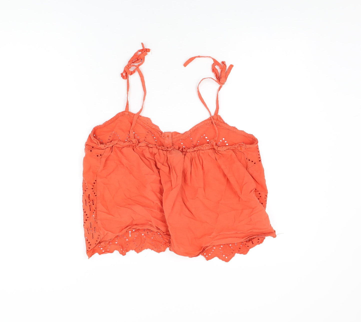 Womens UK Size 14 Topshop Red Basic T-Shirt