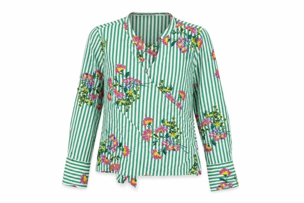 Womens UK Size 10 Marks and Spencer Green Wrap T-Shirt