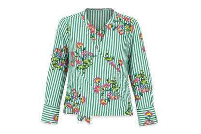 Womens UK Size 10 Marks and Spencer Green Wrap T-Shirt
