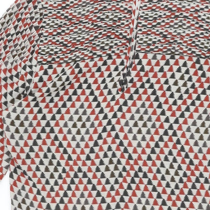 Pepe Jeans Womens Beige Geometric Polyester Shift Size M Round Neck Button