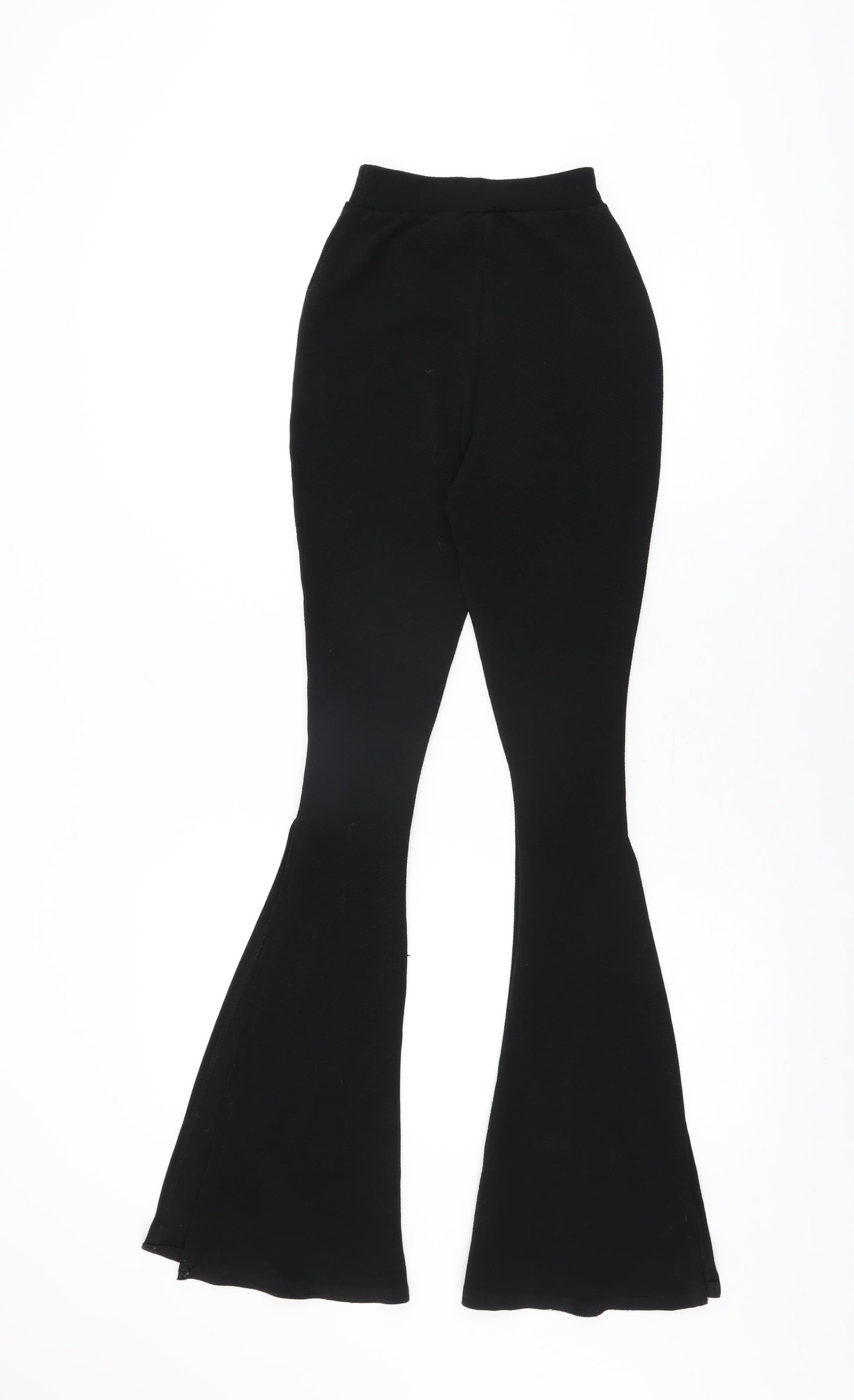 PRETTYLITTLETHING Womens Beige Polyester Trousers Size 4 L32.5 in Regular