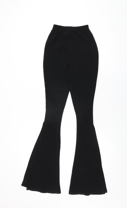 PRETTYLITTLETHING Womens Beige Polyester Trousers Size 4 L32.5 in Regular