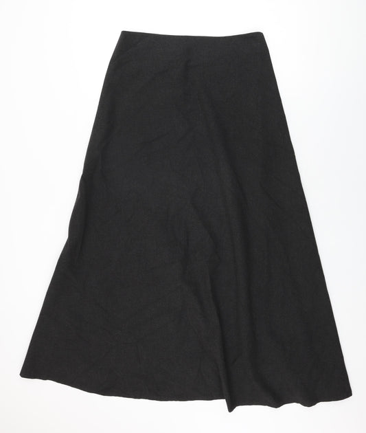 Per Una Womens Brown Polyester Flare Skirt Size 12 Button