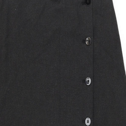 Per Una Womens Brown Polyester Flare Skirt Size 12 Button