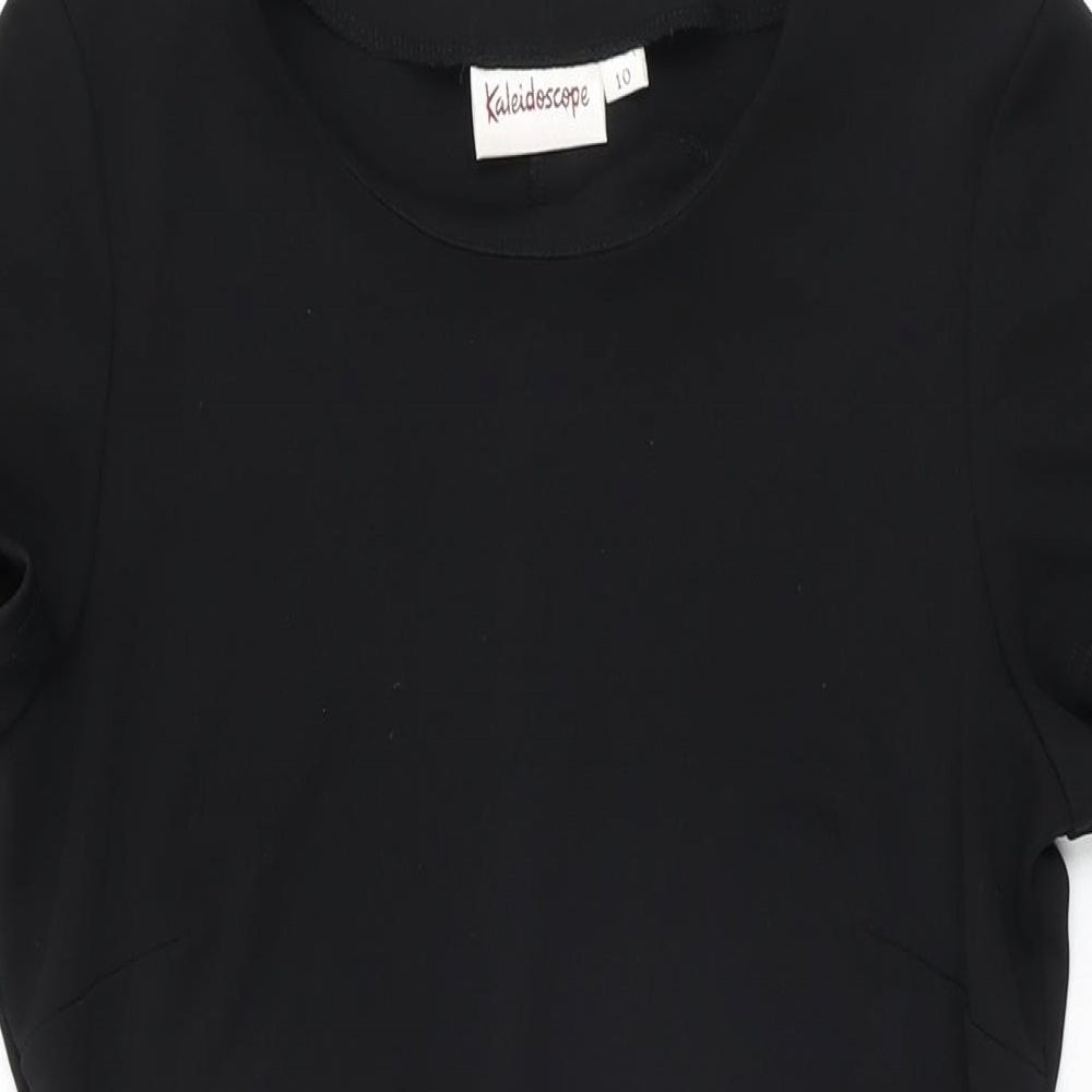 Kaleidoscope Womens Black Polyester Bodycon Size 10 Round Neck Pullover