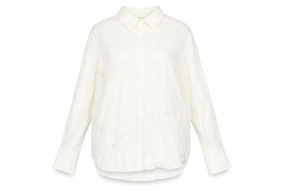 Marks & Spencer Womens Ivory Viscose Basic Button-Up Size 16 Collared