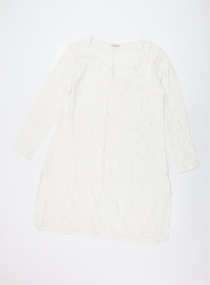 Womens UK Size 8 Nomads White Tunic T-Shirt