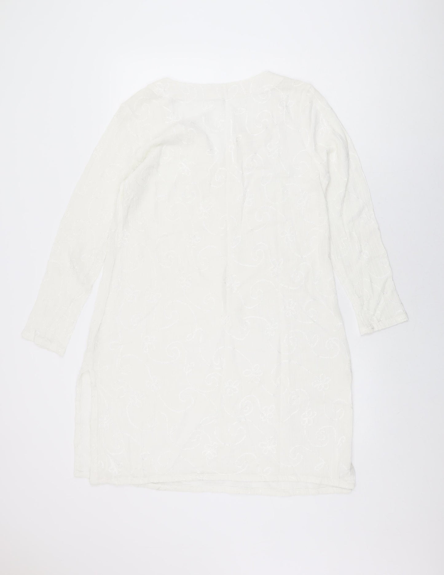 Womens UK Size 8 Nomads White Tunic T-Shirt