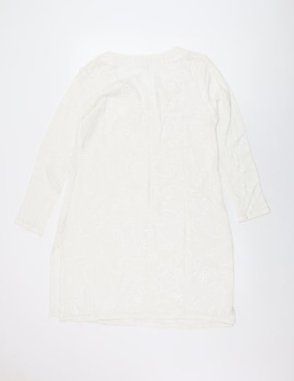 Womens UK Size 8 Nomads White Tunic T-Shirt