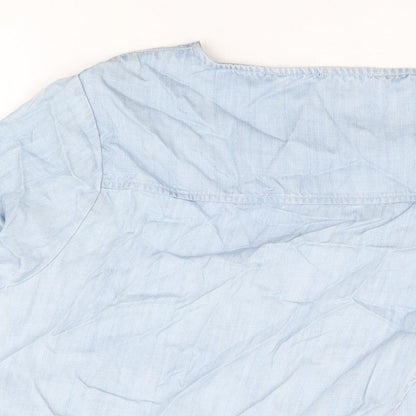 Womens UK Size 18 Label Lab Blue Basic T-Shirt