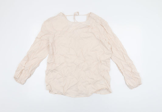 Autograph Womens Pink Cupro Basic T-Shirt Size 12 Round Neck