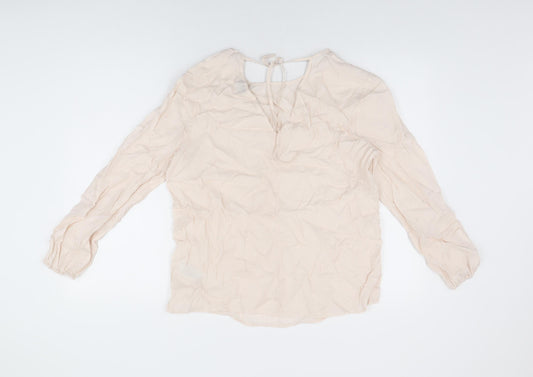 Autograph Womens Pink Cupro Basic T-Shirt Size 12 Round Neck