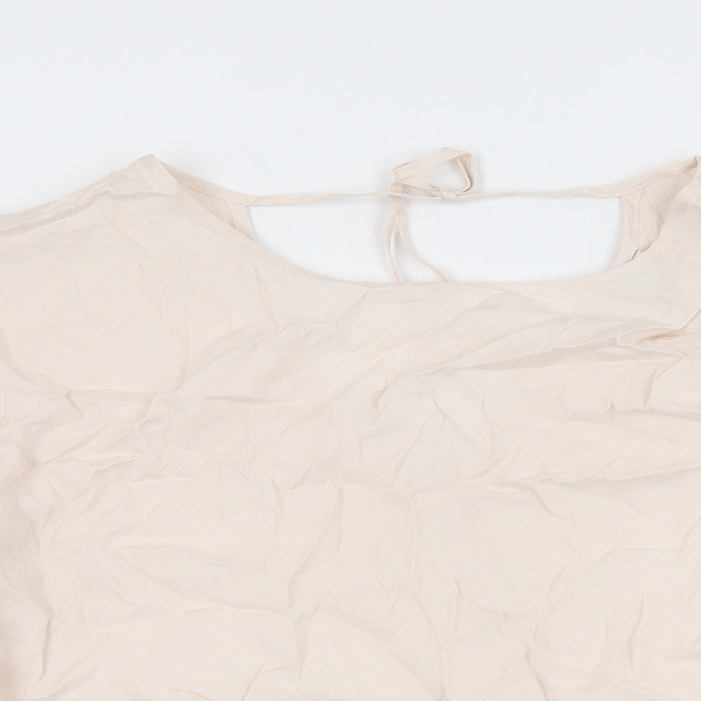 Autograph Womens Pink Cupro Basic T-Shirt Size 12 Round Neck