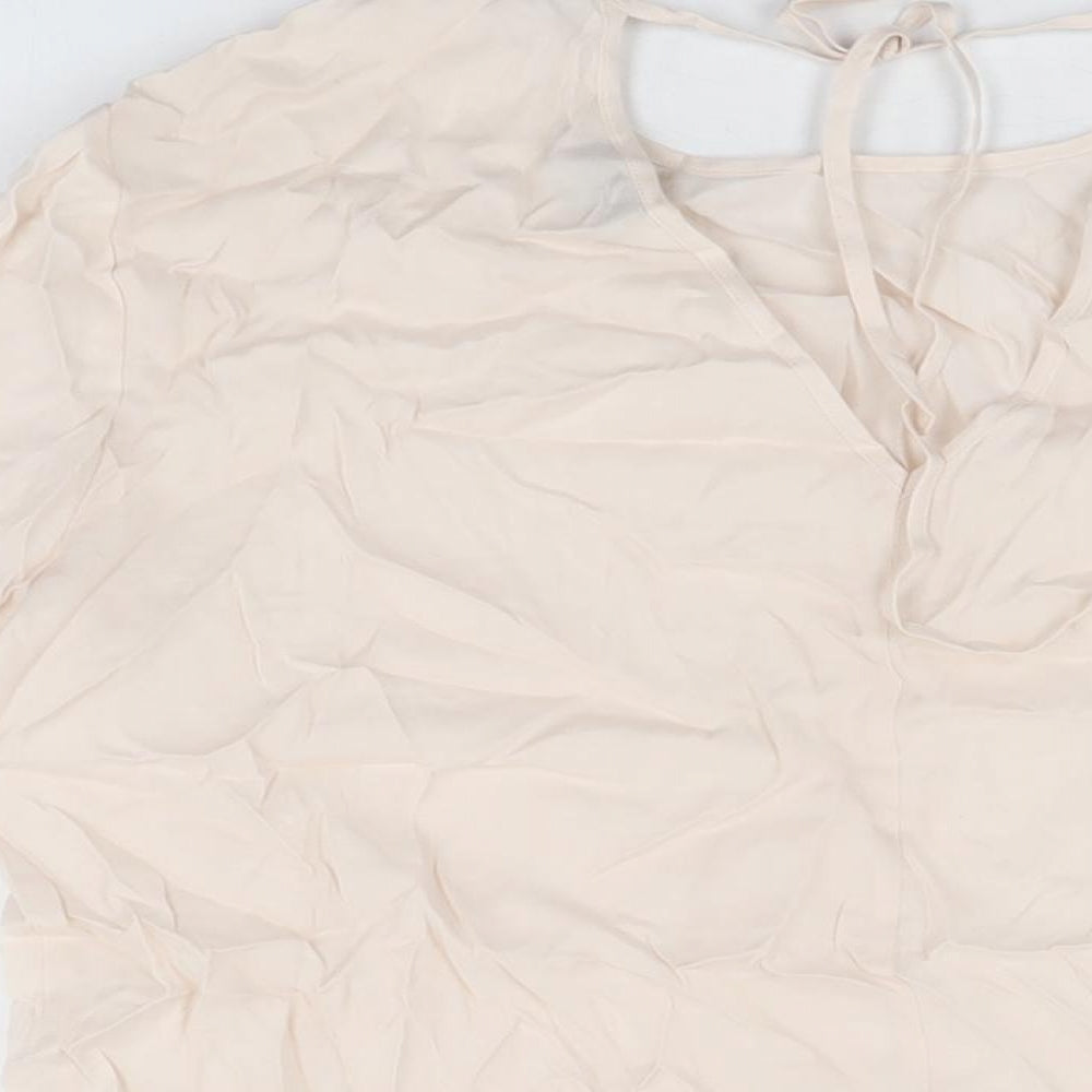 Autograph Womens Pink Cupro Basic T-Shirt Size 12 Round Neck