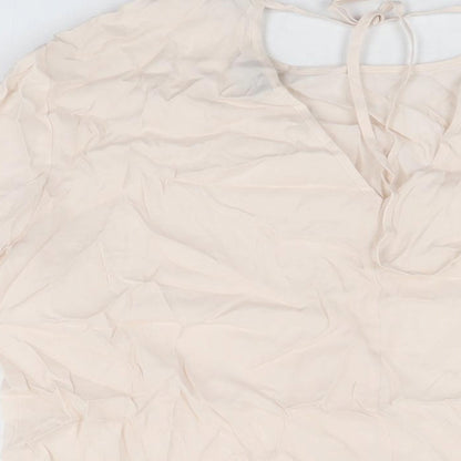 Autograph Womens Pink Cupro Basic T-Shirt Size 12 Round Neck