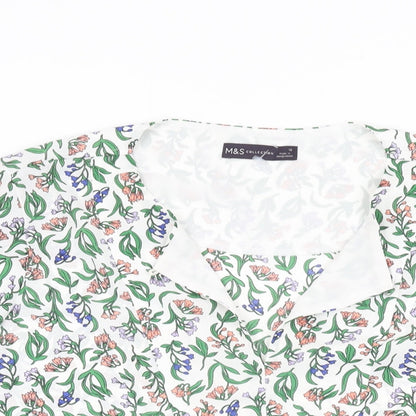 Womens UK Size 16 Marks and Spencer White Basic Blouse
