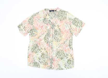 Womens UK Size 10 Isle Multicoloured Basic Button-Up