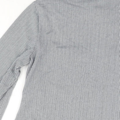 Womens UK Size M Passport Grey Basic Button-Up