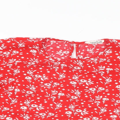 Womens UK Size 8 Sugarhill Red Basic T-Shirt