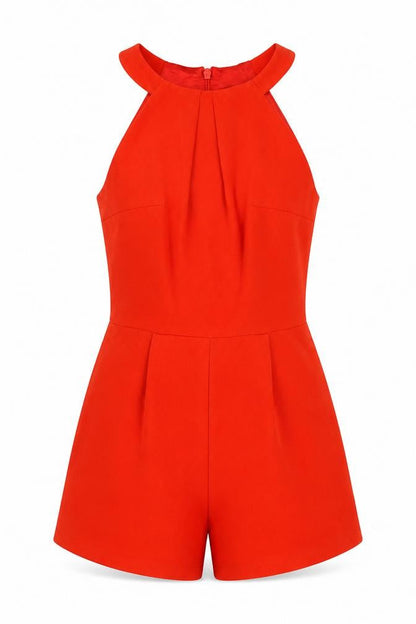 Womens UK Size 8 New Look One-Piece Red Playsuit