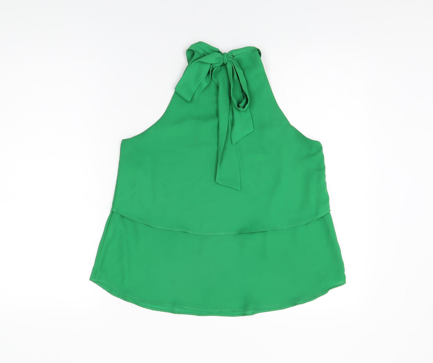 Womens UK Size XS Zara Green Basic Blouse
