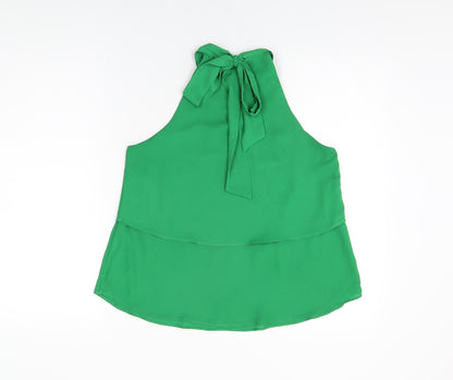 Womens UK Size XS Zara Green Basic Blouse