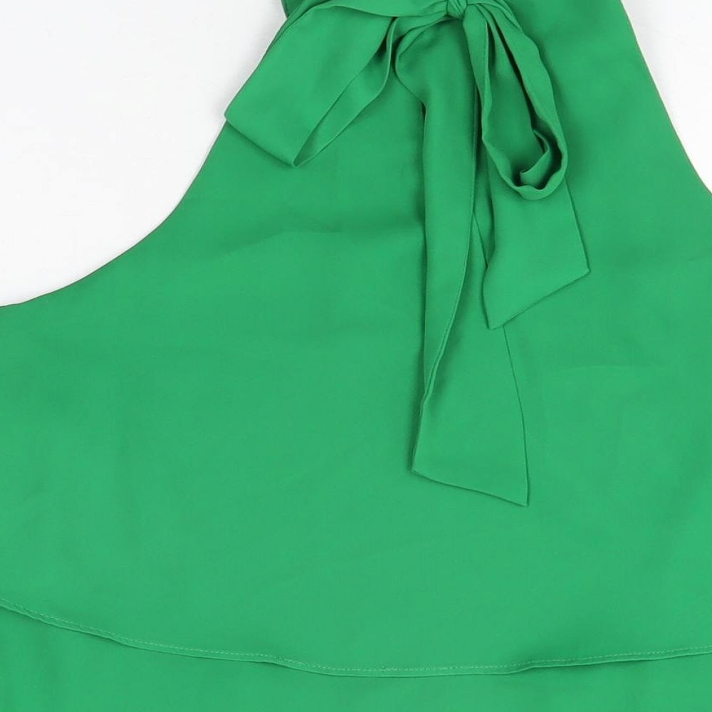 Womens UK Size XS Zara Green Basic Blouse