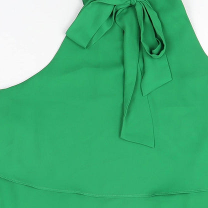 Womens UK Size XS Zara Green Basic Blouse