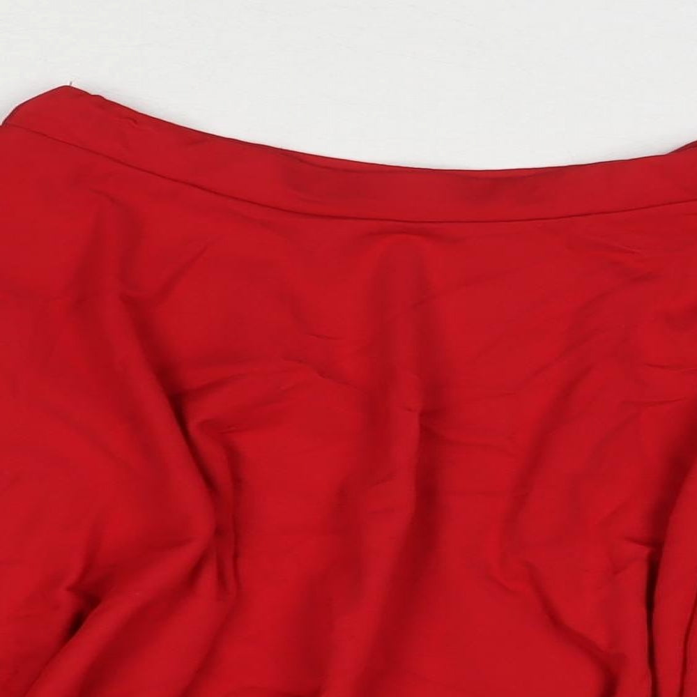 Zoot Womens Red Viscose Skater Skirt Size S