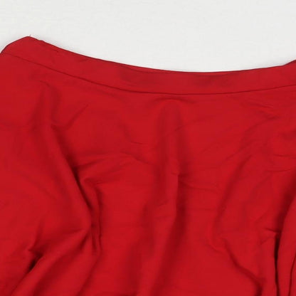 Zoot Womens Red Viscose Skater Skirt Size S
