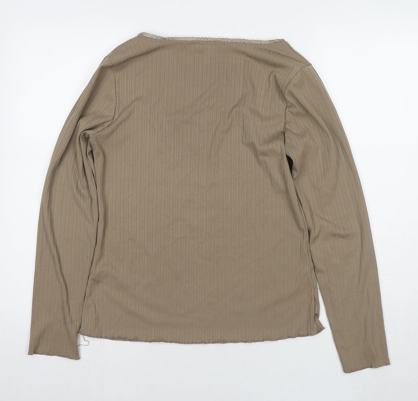 Womens UK Size 14 NEXT Brown Basic T-Shirt