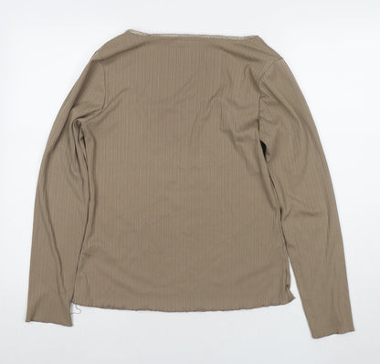 Womens UK Size 14 NEXT Brown Basic T-Shirt