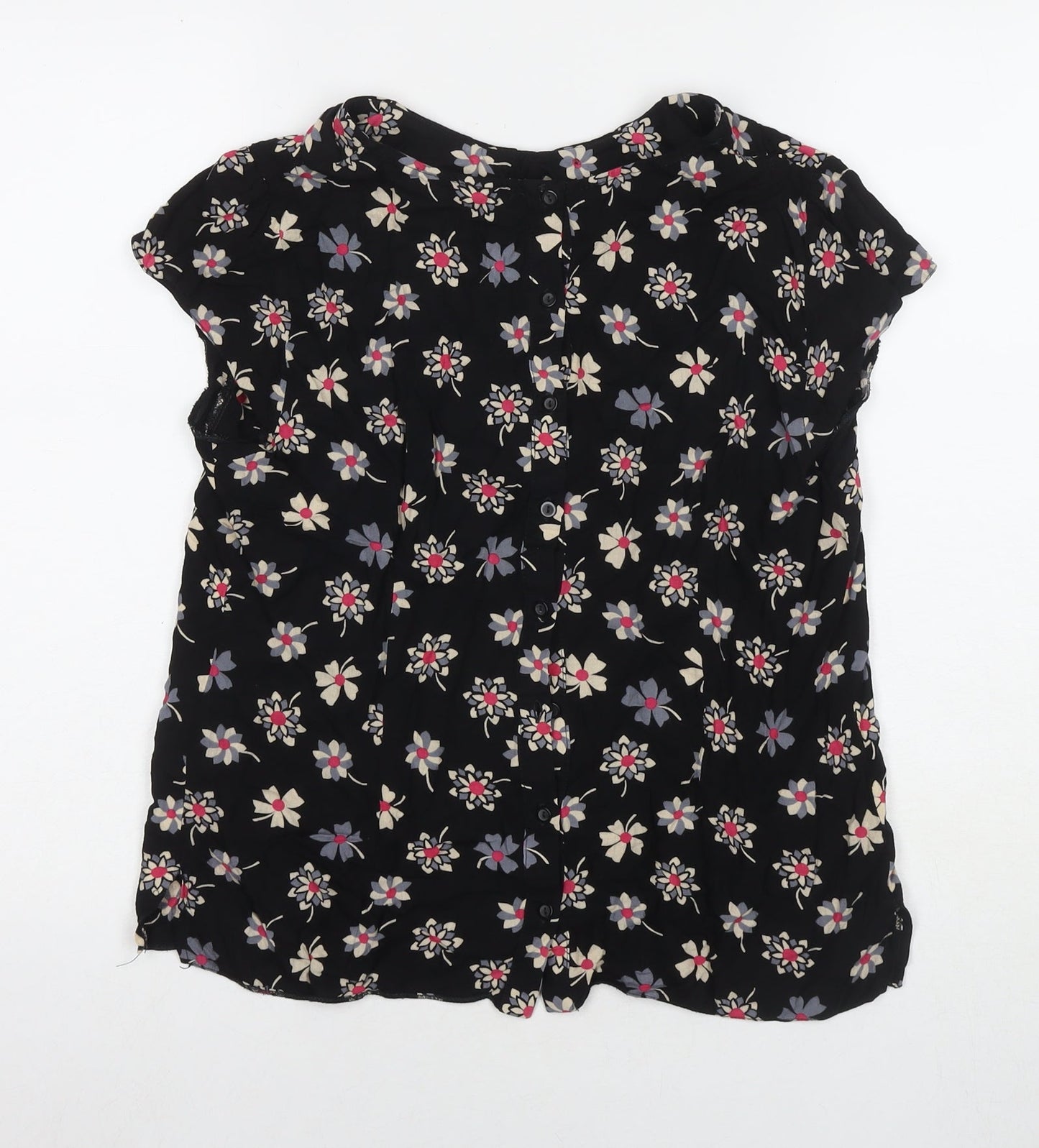 Womens UK Size 14 Billie & Blossom Black Basic Blouse