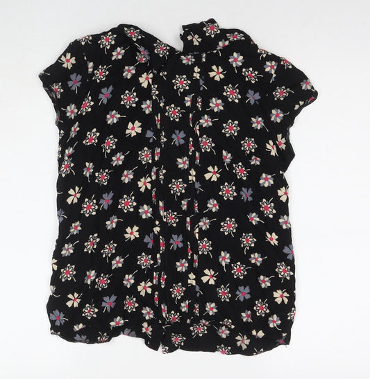 Womens UK Size 14 Billie & Blossom Black Basic Blouse