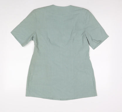 Womens UK Size 14 Dorothy Perkins Blue Basic Button-Up