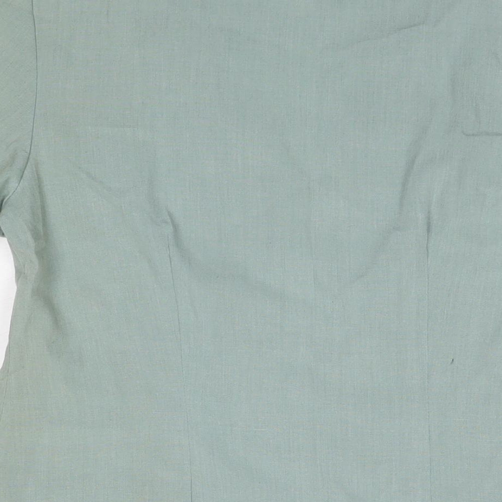 Womens UK Size 14 Dorothy Perkins Blue Basic Button-Up