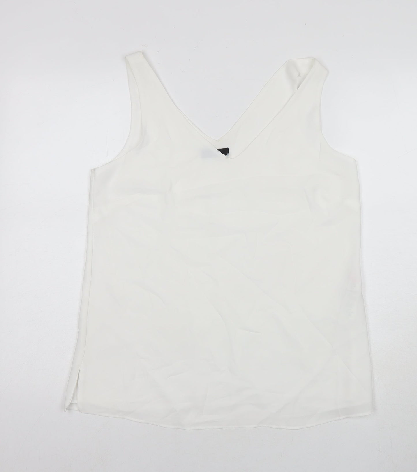 Womens UK Size 10 Wallis White Basic Tank