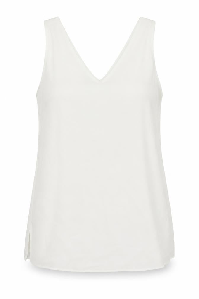 Womens UK Size 10 Wallis White Basic Tank