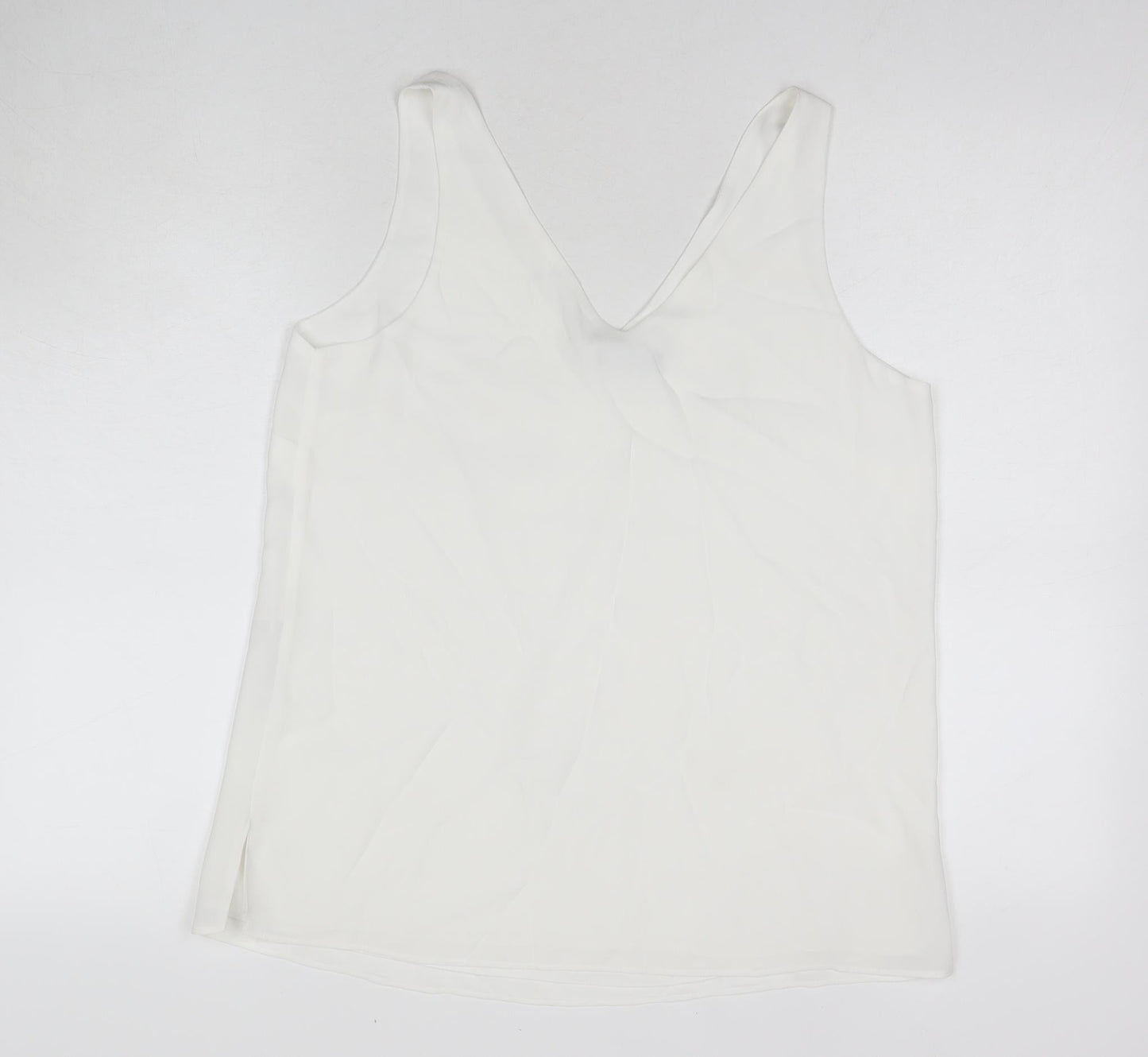 Womens UK Size 10 Wallis White Basic Tank