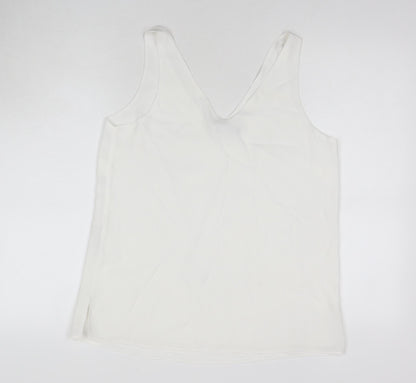Womens UK Size 10 Wallis White Basic Tank