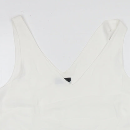 Womens UK Size 10 Wallis White Basic Tank