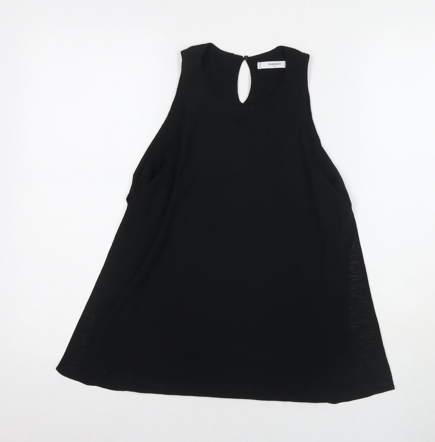Womens UK Size S Mango Black Basic Tank